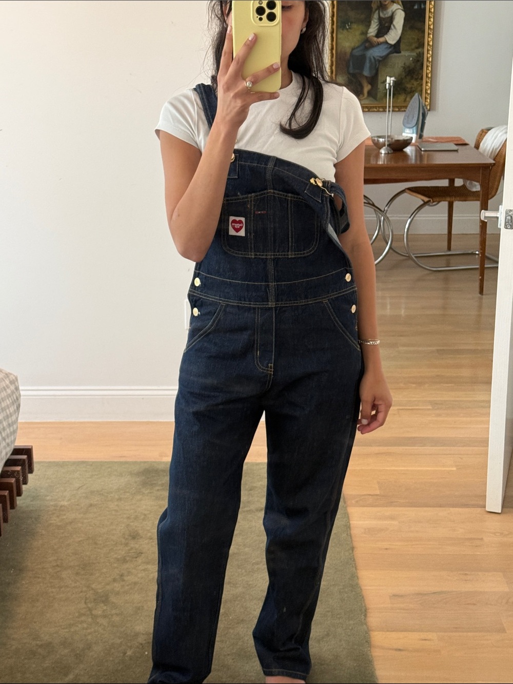 Classic Dark Blue Denim Women's Overalls - Unbranded
